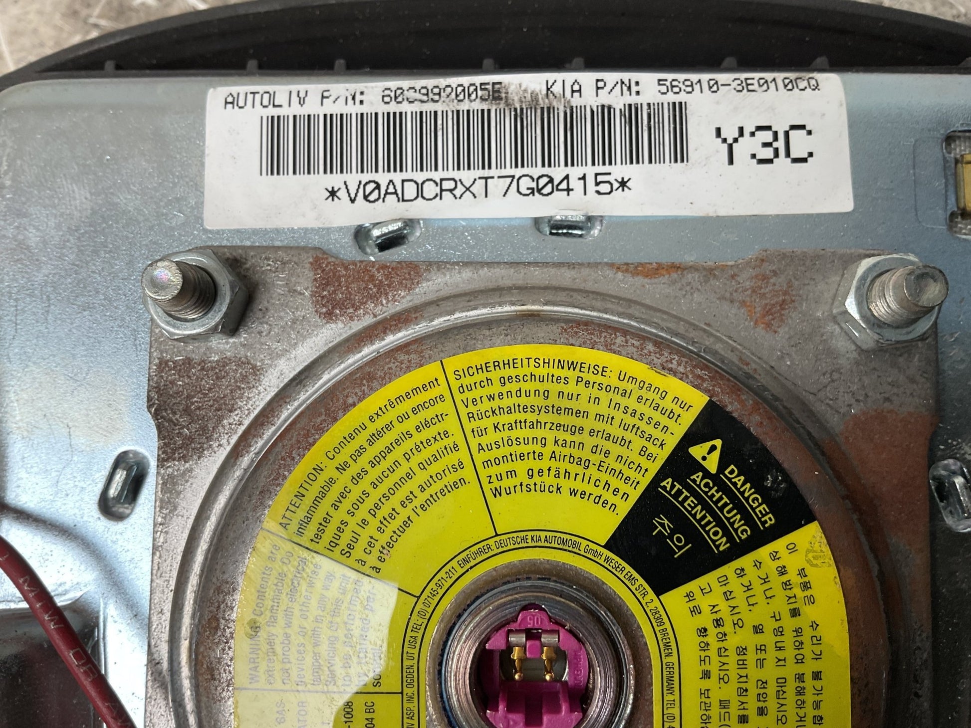 Airbag Volante Kia Sorento 2002 - 2009 - 569103E010CQ