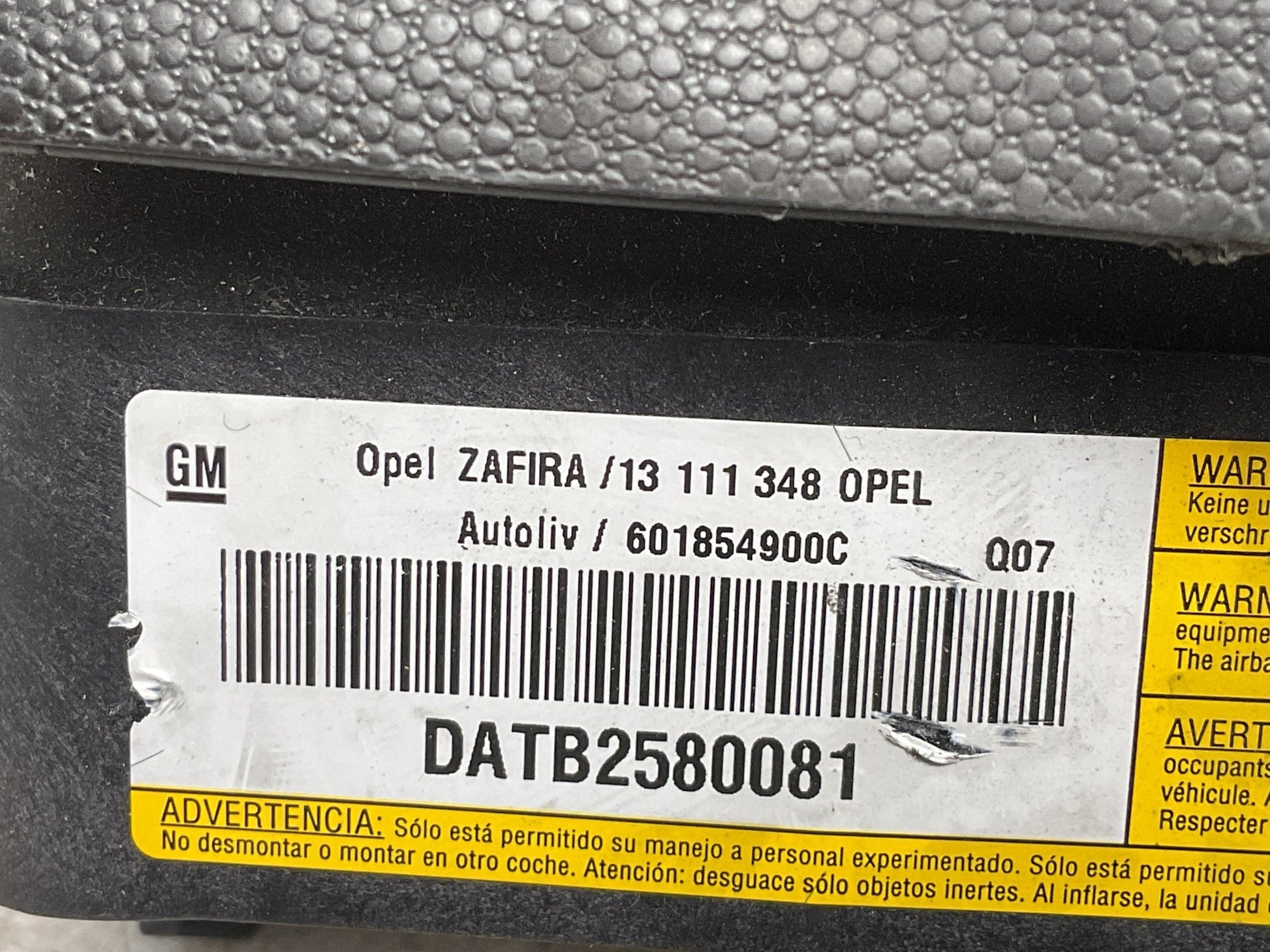 Airbag Volante Opel Zafira 2005 - 2014 - 13111348
