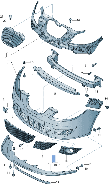 Aleron delantero Seat Altea - 5P0805901A