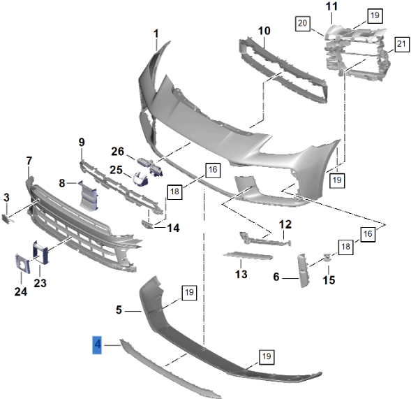 Aleron Paragolpes delantero Porsche Panamera - 976807644