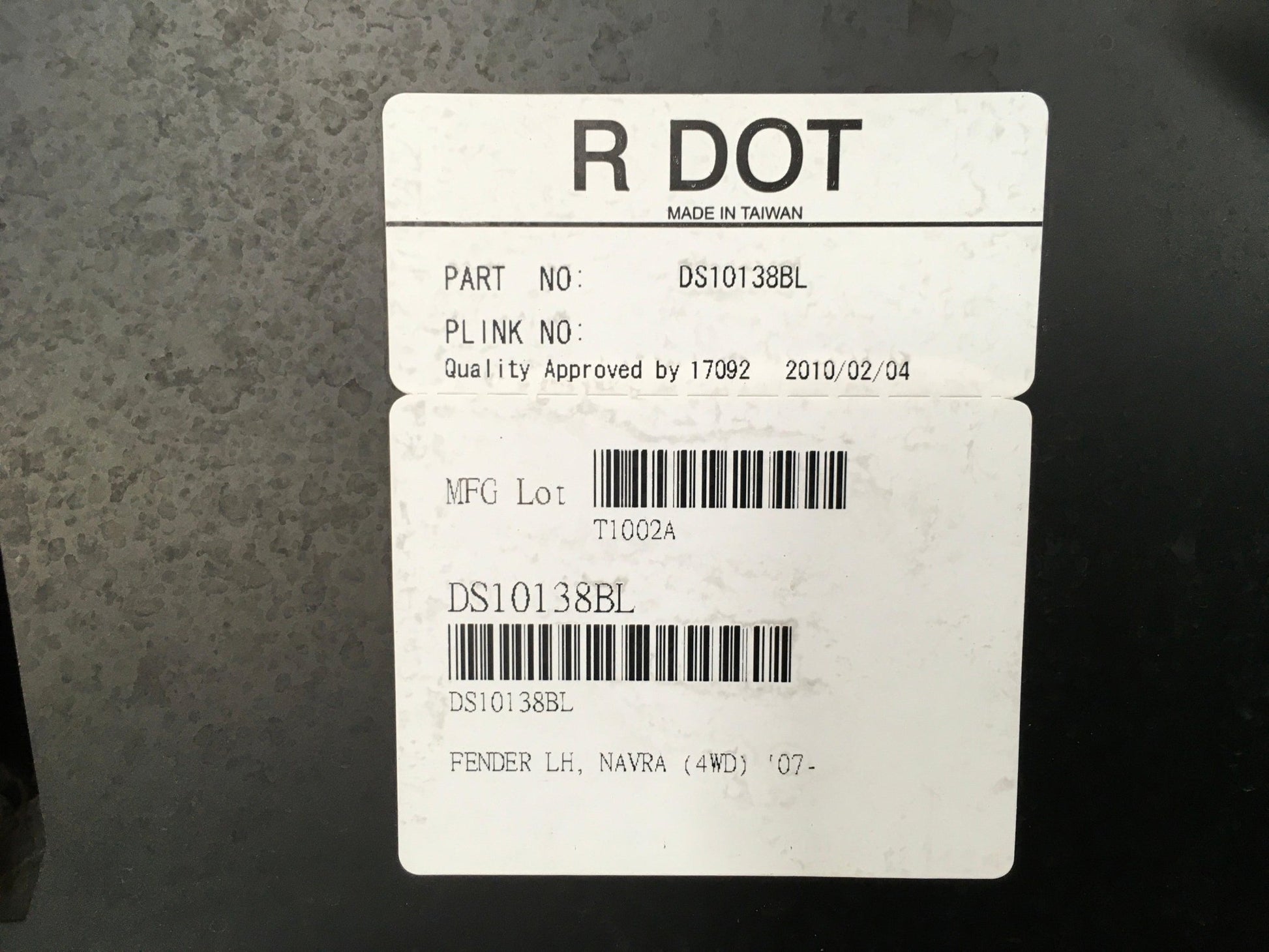 Aleta delantera izquierda Nissan Navara D40 - DS10138BL