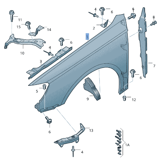 Aleta izquierda Audi A3 8V S line - 8V0821467E