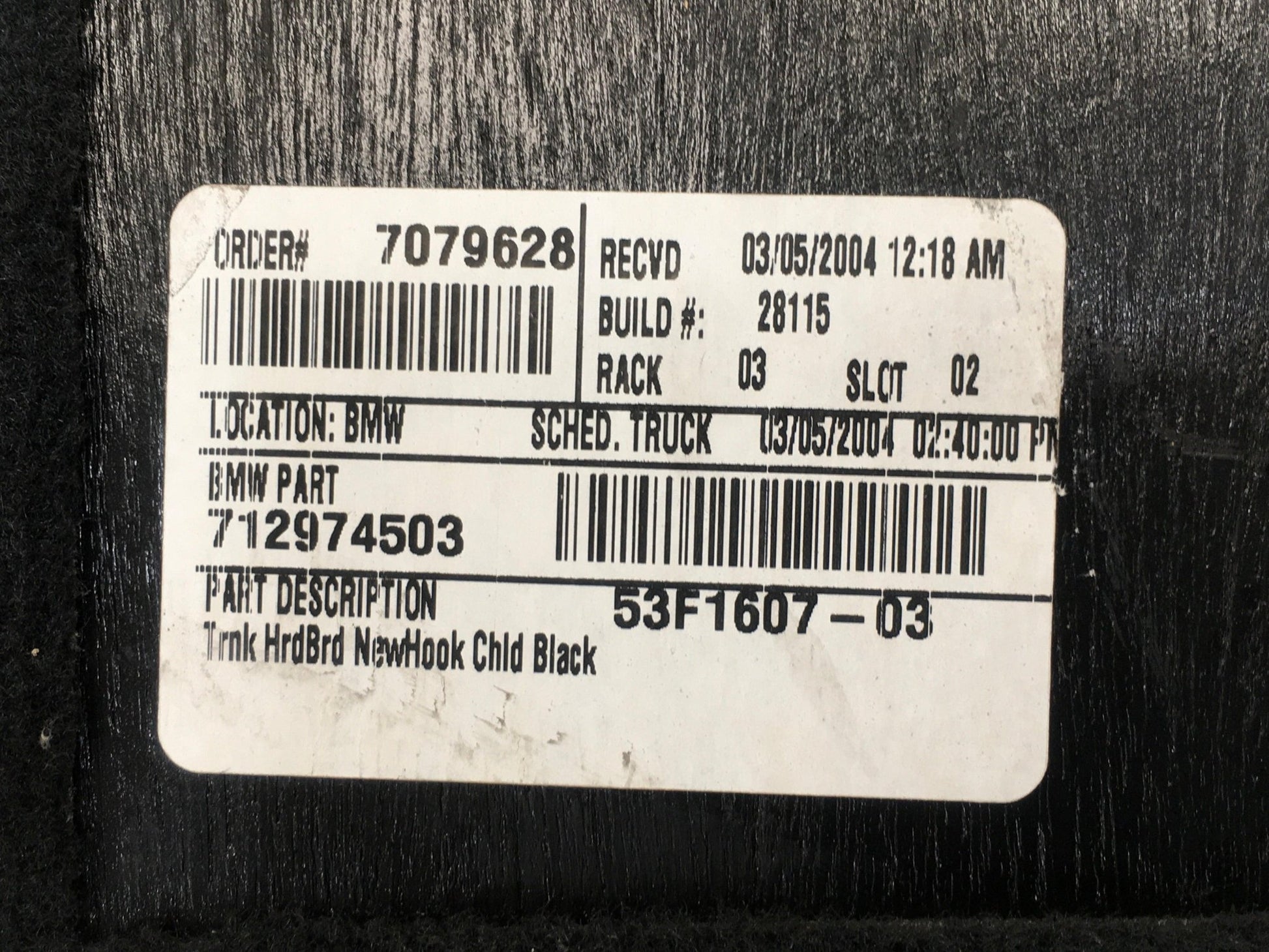 Alfombra maletera BMW X5 E53 - 51717020153