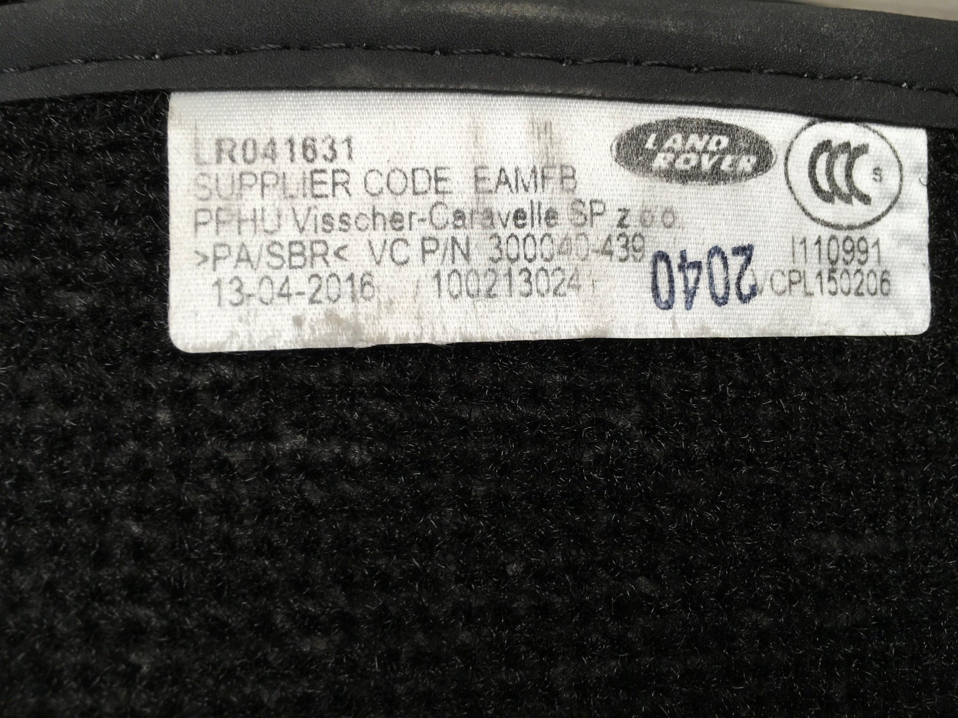 Alfombras Land Rover Sport L494 - LR041631