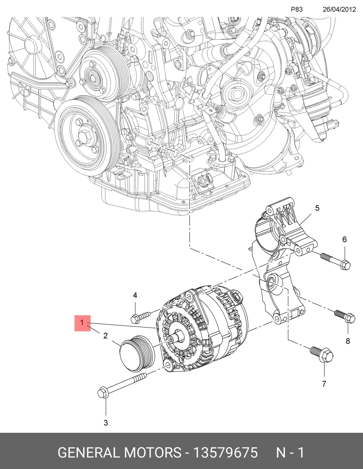 Alternador Opel 13579675 1.7 - 13579675