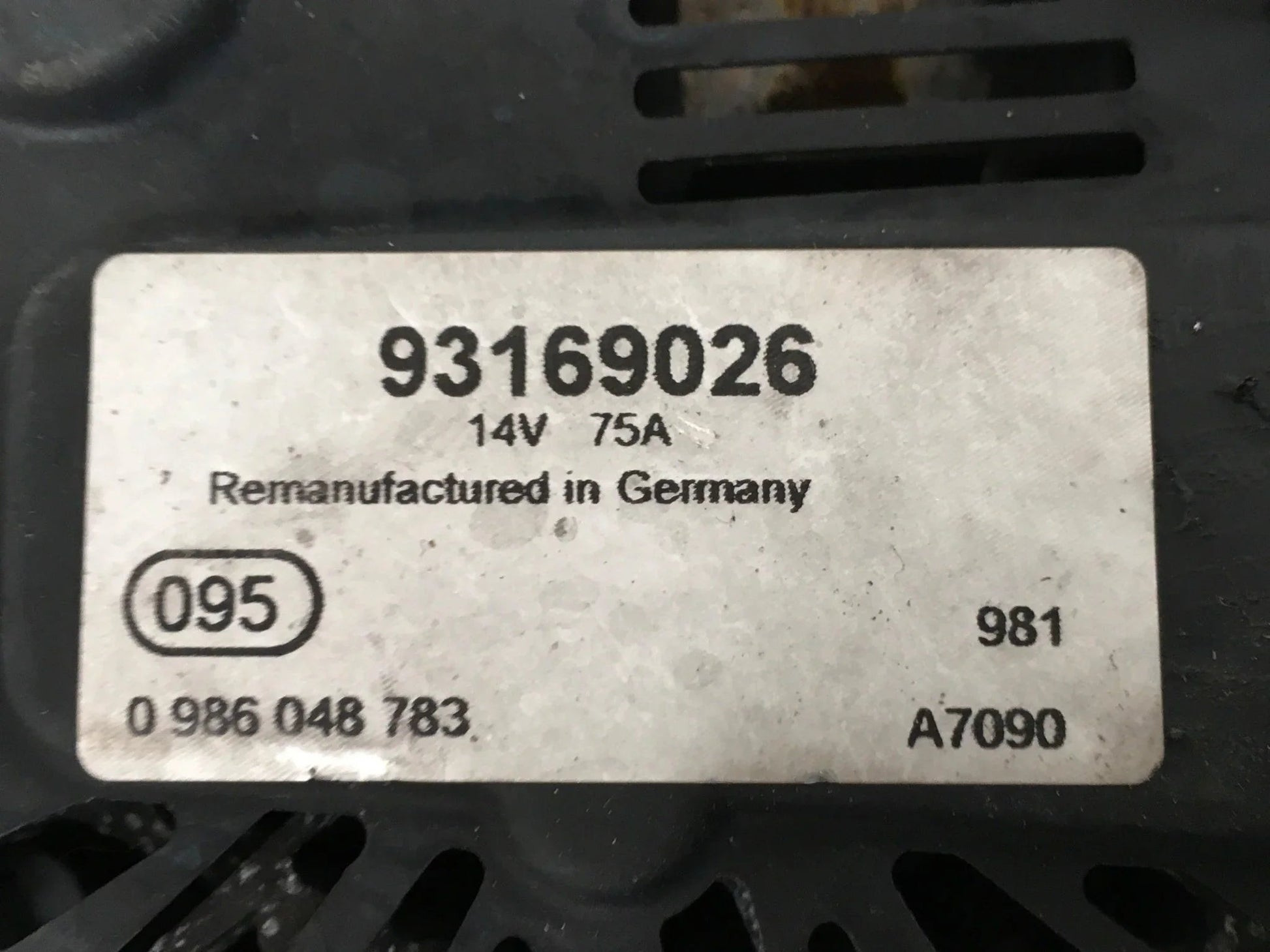 Alternador Opel 93169026