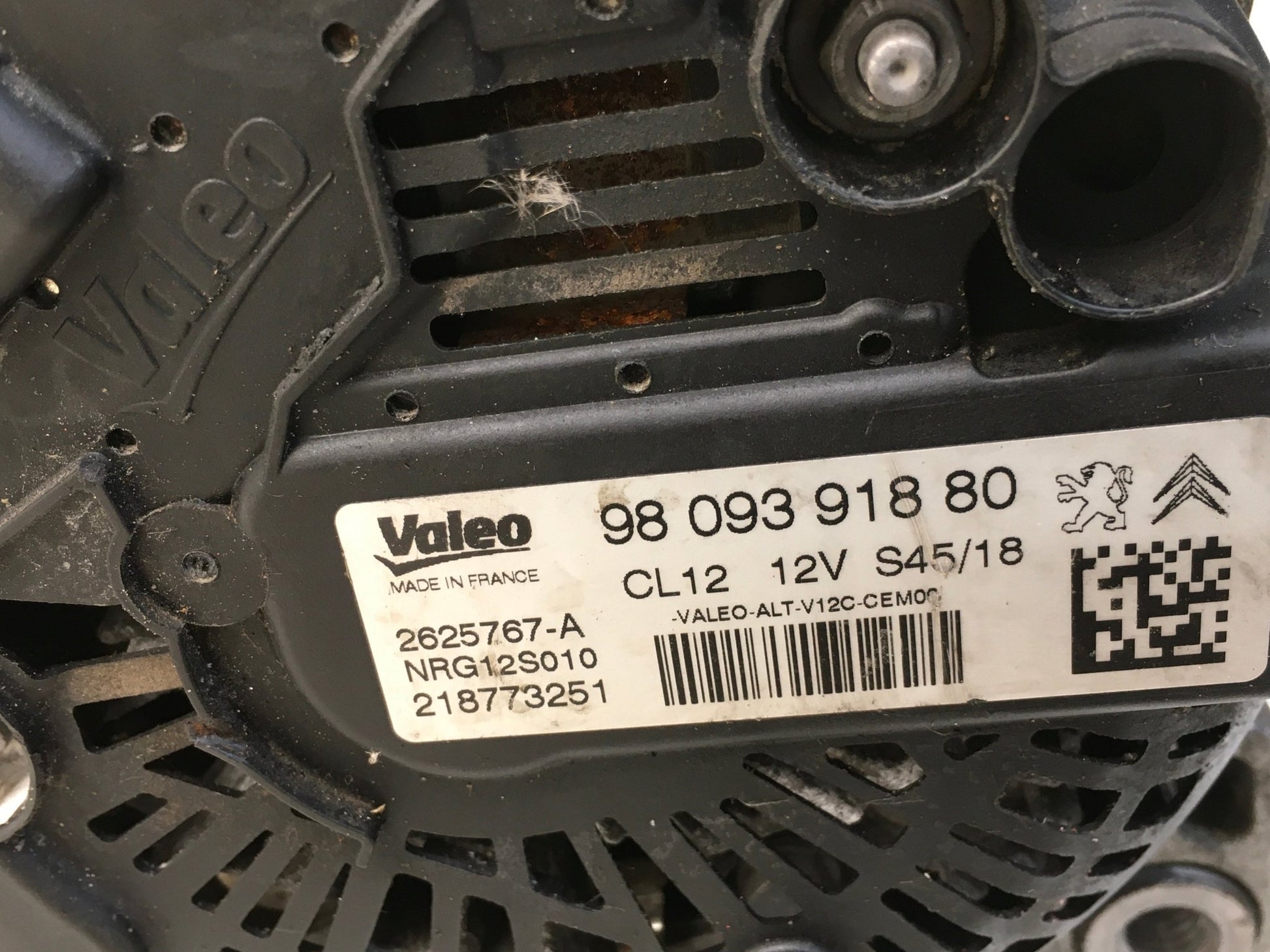 Alternador PSA 9809391880 - 9809391880