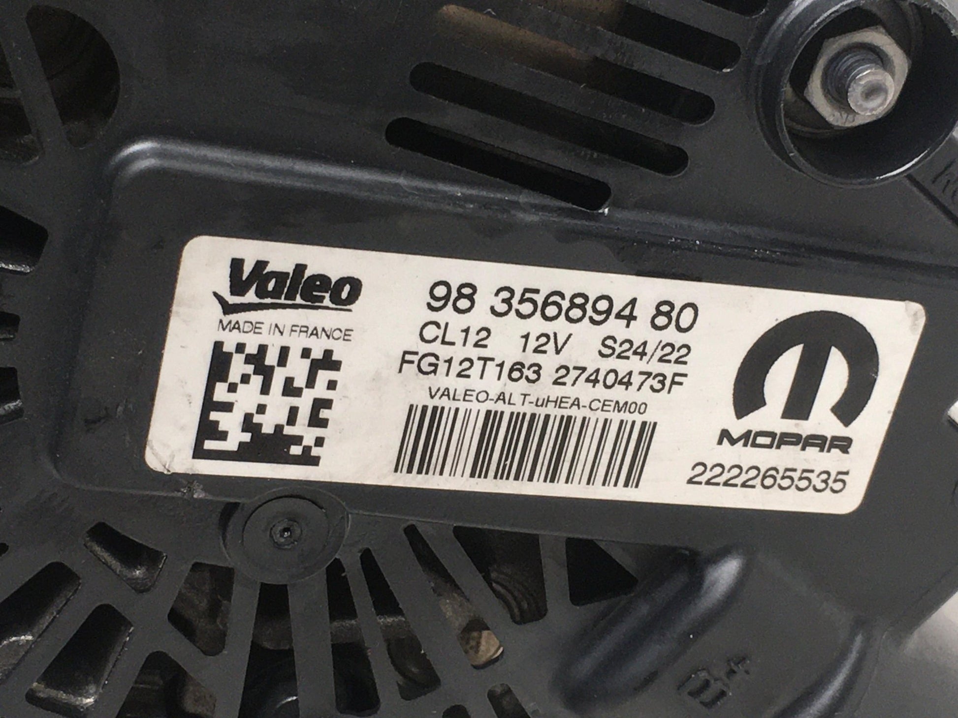 Alternador PSA 9835689480 - 9835689480