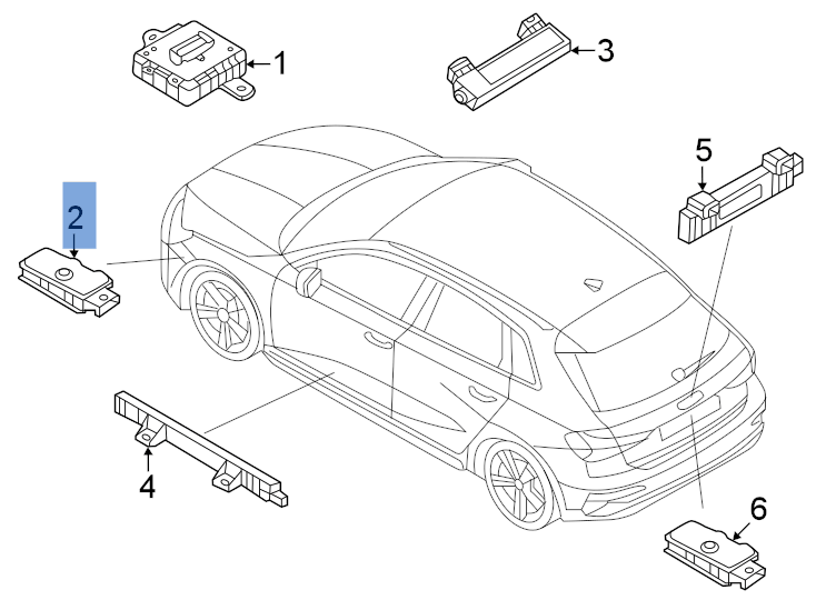 Antena entrada VW 5WA962133B - 5WA962133B
