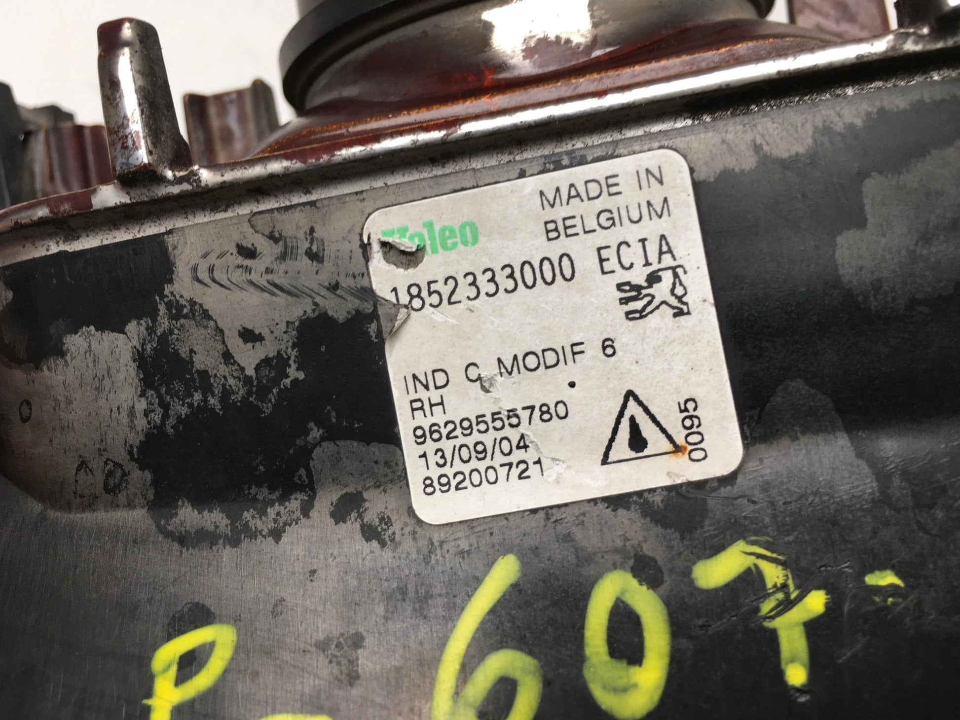 Antiniebla derecho Peugeot 607 Fase 2 - 9629555780