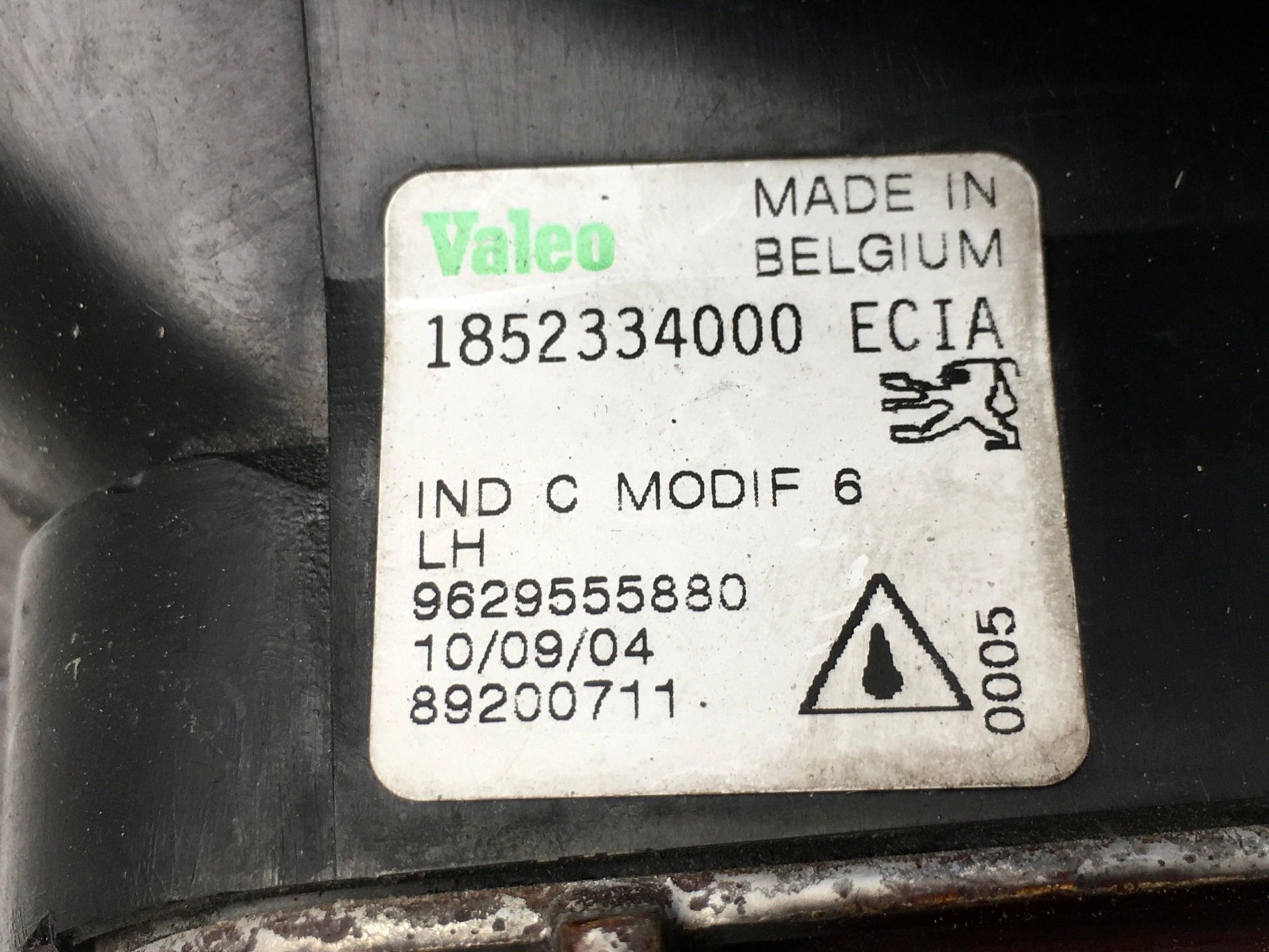 Antiniebla izquierdo Peugeot 607 Fase 2 - 9629555880