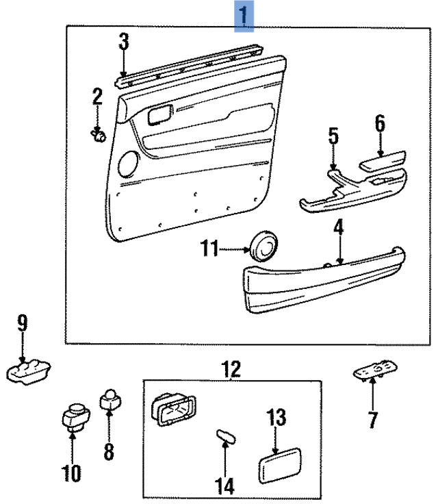 Panel Puerta del dcha Toyota Rav4 II