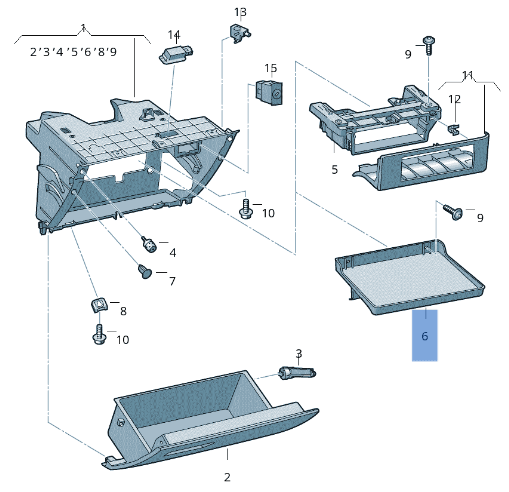 Bandeja Guantera Seat Leon III 5F - 5F1857563