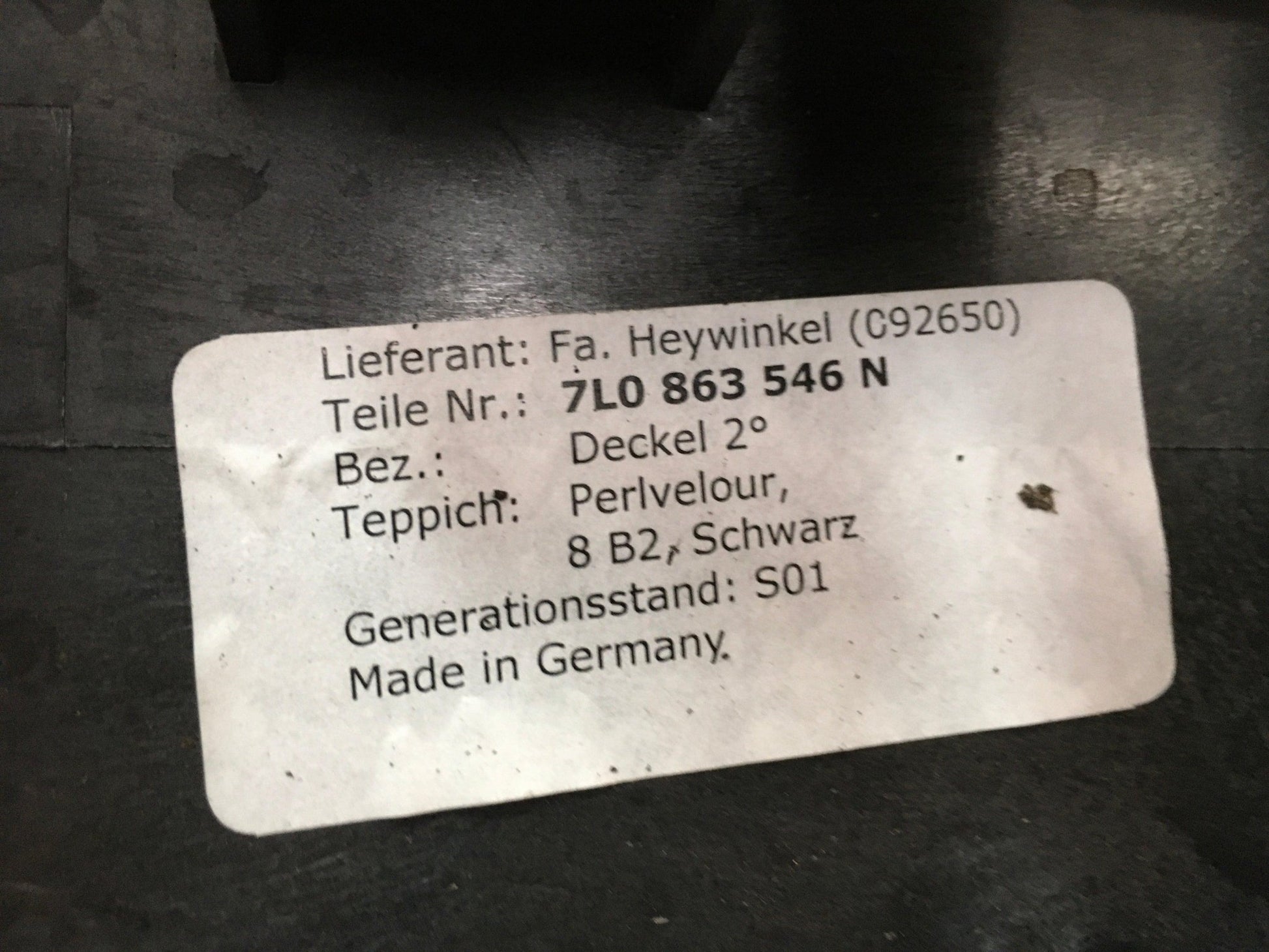 Bandeja maleteo Porsche Cayenne 955 - 7L0863546N