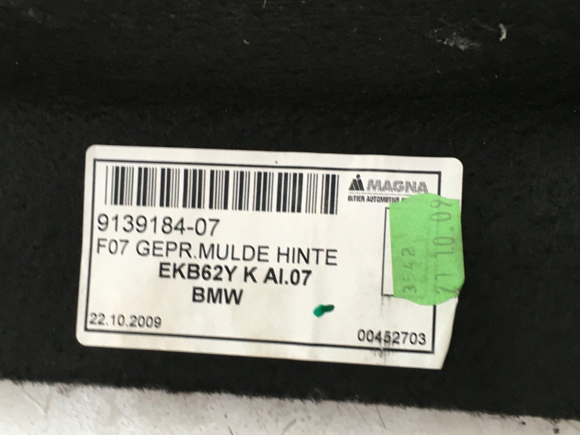 Bandeja Maletero BMW F07 - 913918407