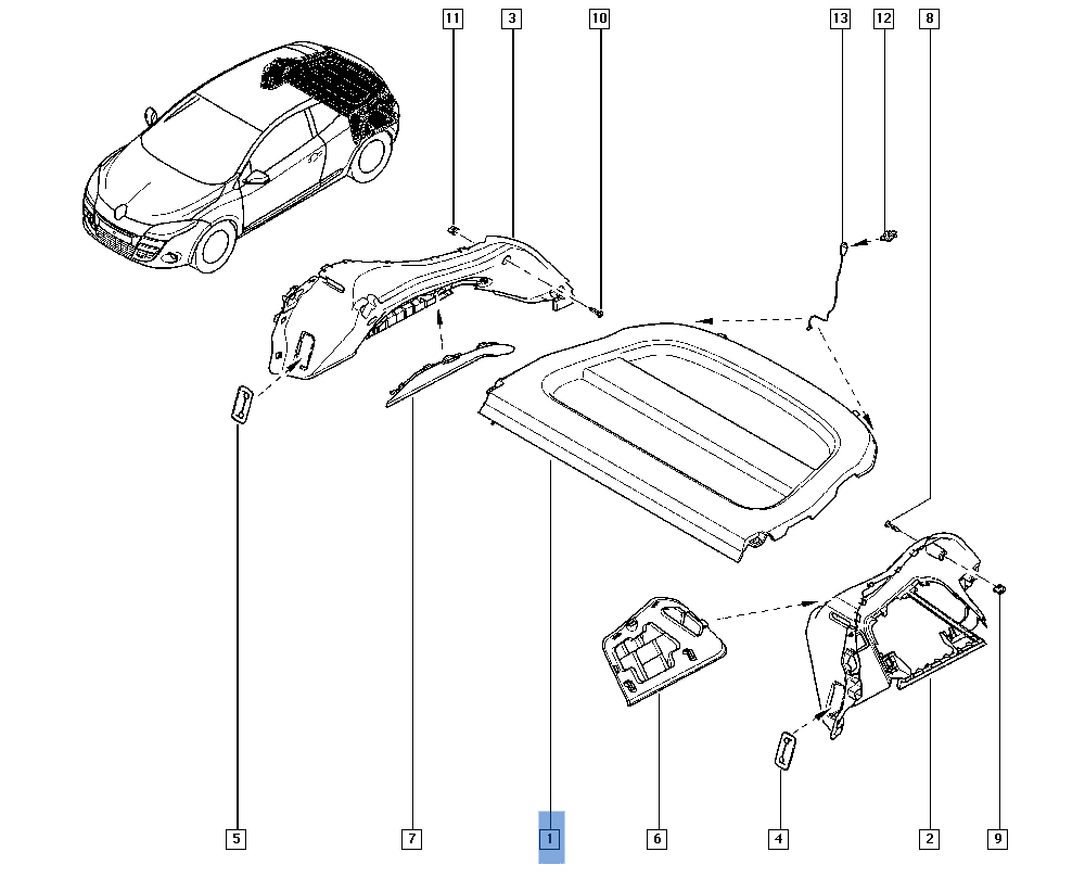 Bandeja Maletero Renault Megane III - 794200020R