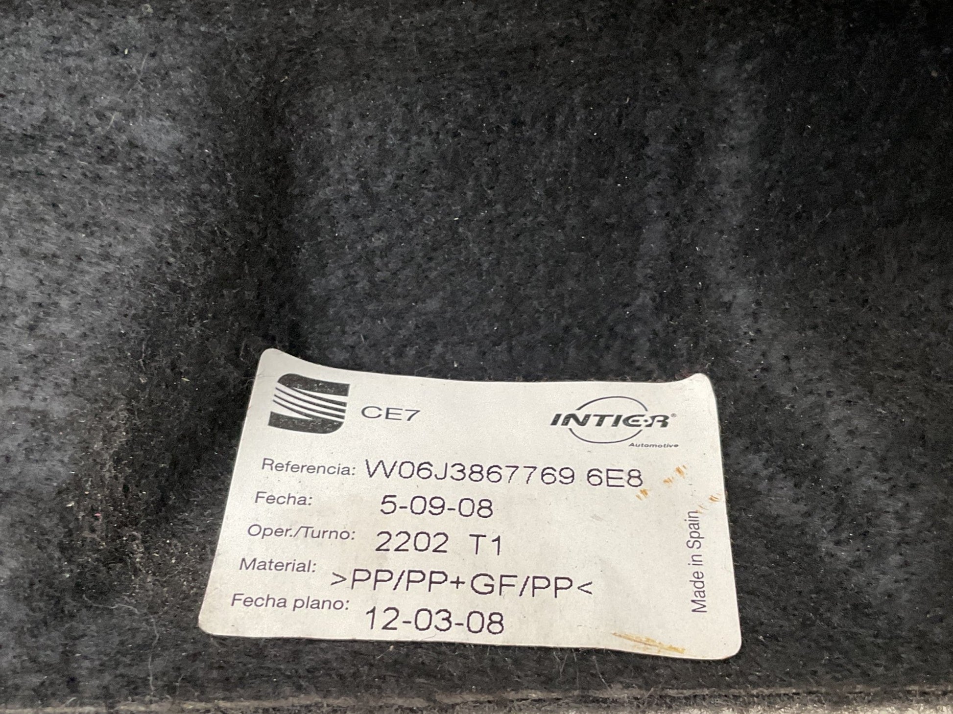 Bandeja Maletero Seat Ibiza 08 - 17 - 6J3867769