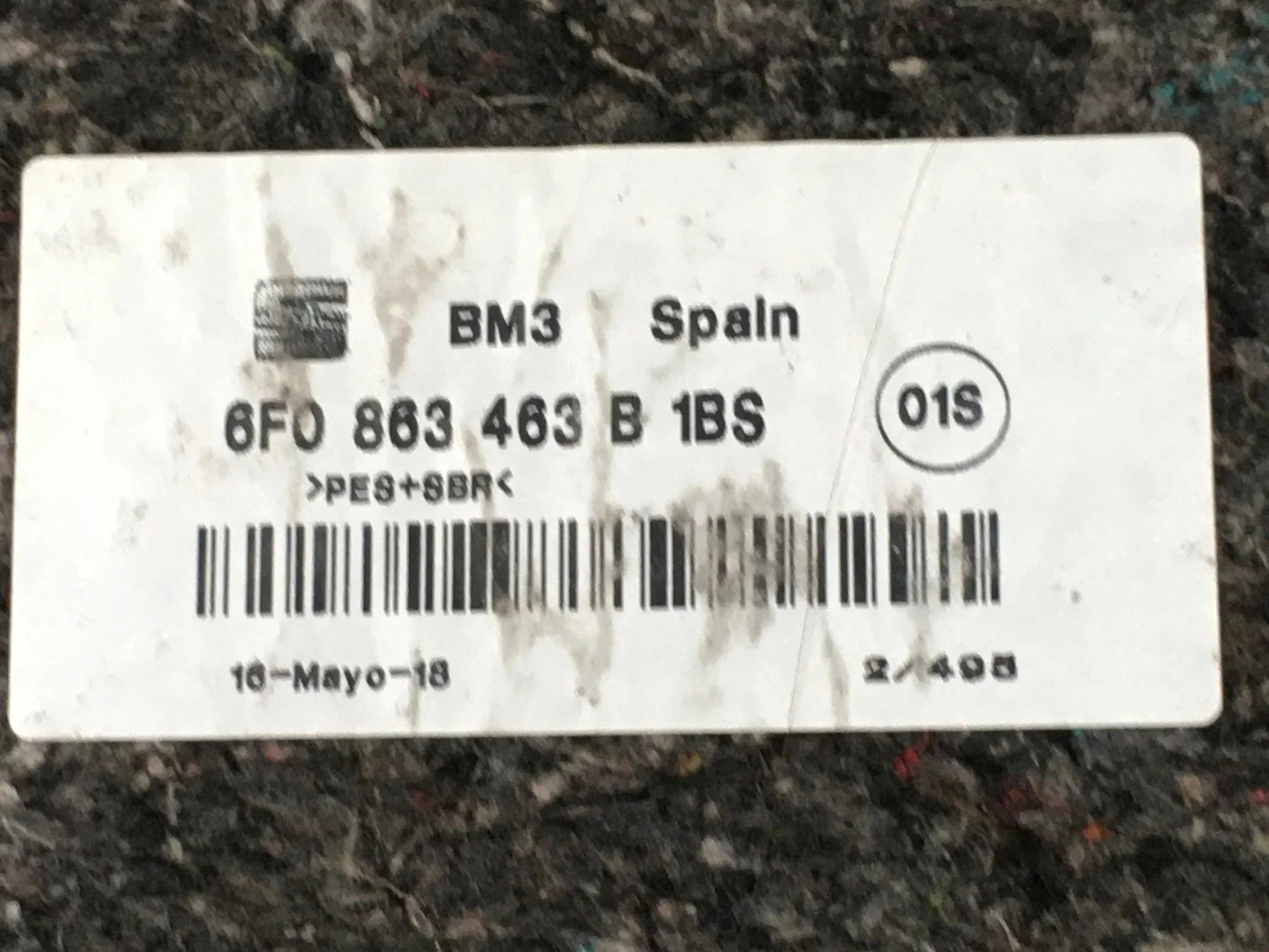 Bandeja maletero Seat Ibiza V 6F0863463B