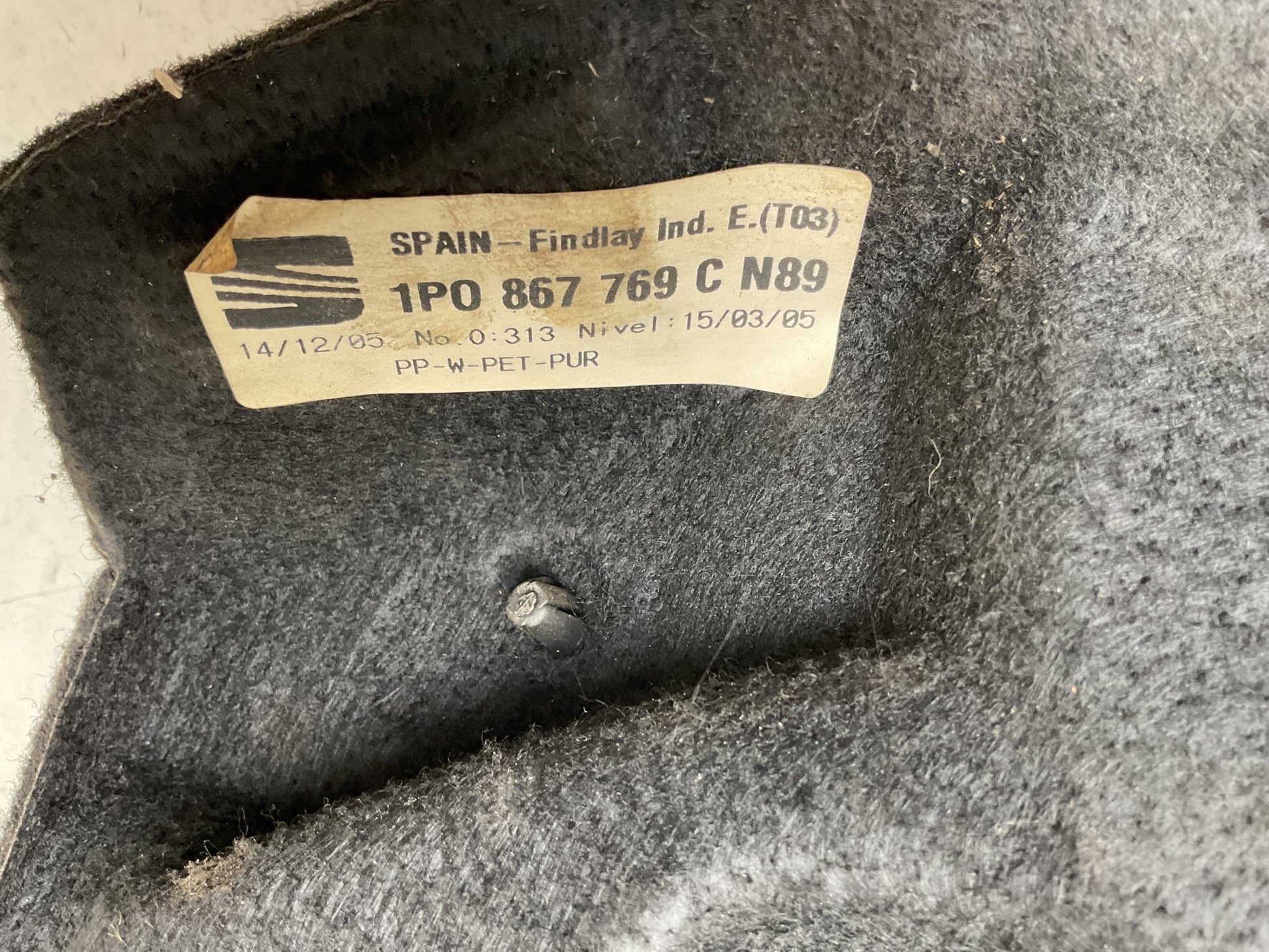 Bandeja Maletero Seat Leon 1P0867769C - 1P0867769C