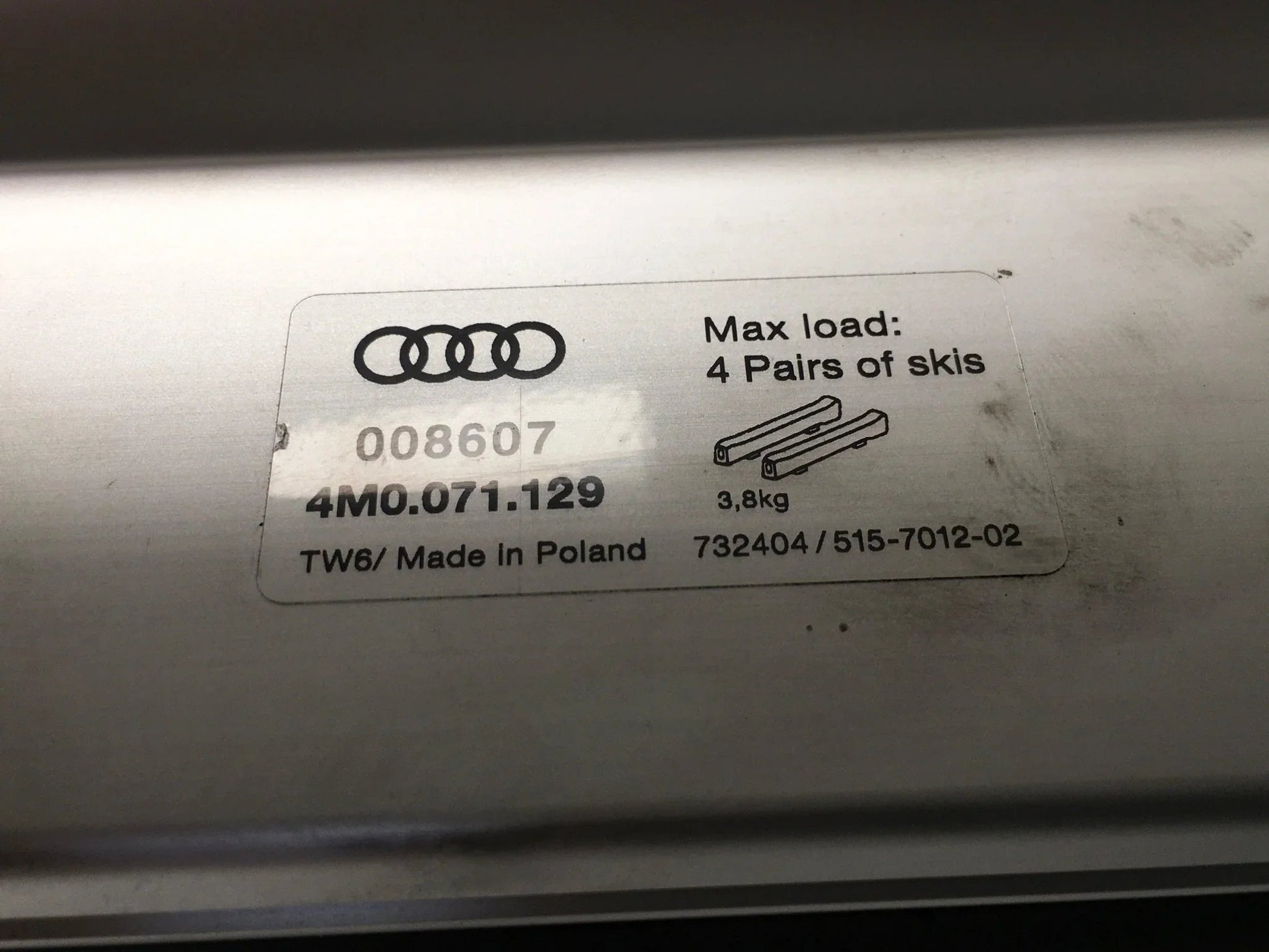 Barra techo Audi A3 8V