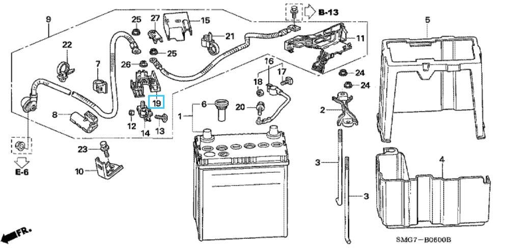 Terminal Bateria Honda Civic VIII - AutoRR 38210SMGE01