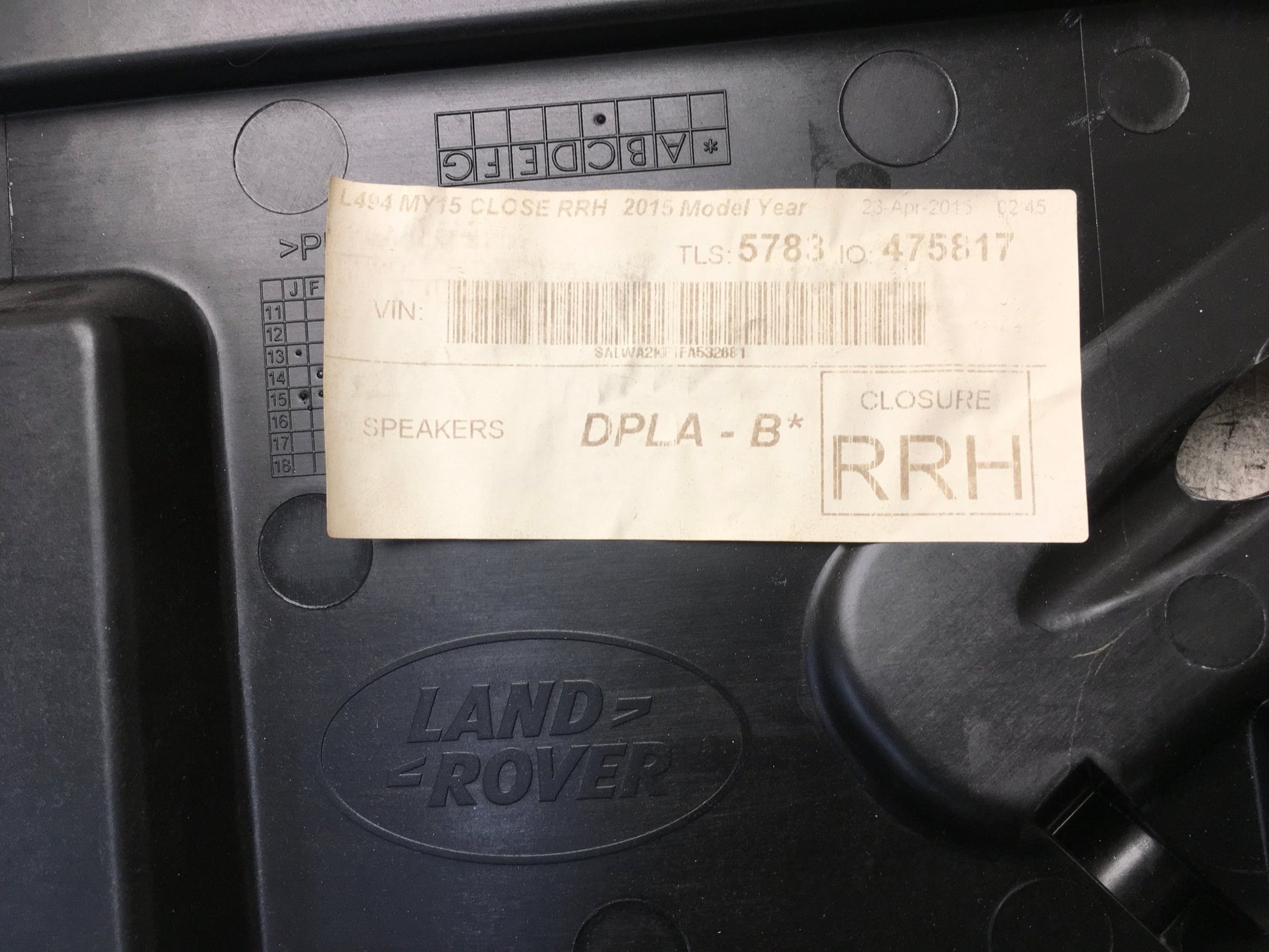 Bocina puerta tra dcha Range Rover L494 - CPLA24766AC