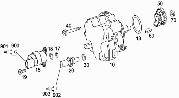 Bomba inyeccion Mercedes W164 W221 W211 - A6290700001