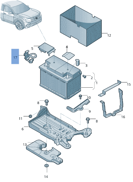 Cable bateria VW 5WA915181C - 5WA915181C