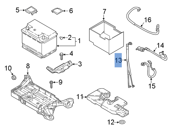 Cable positivo baterial VW 5Q0971228K - 5Q0971228K
