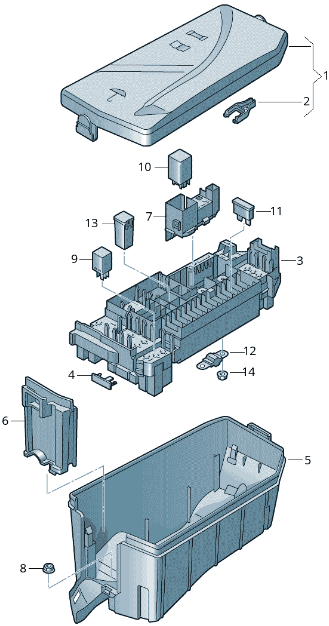Caja Fusibles VW 2Q0937132A - 2Q0937132A