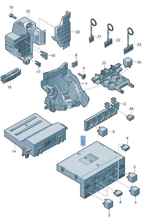 Caja fusibles VW 3C0937049AJ - 3C0937049AJ