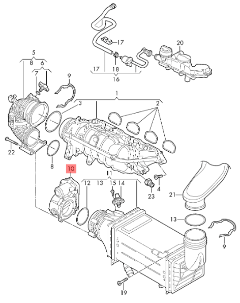Caja mariposa VW 04E133062T - 04E133062T