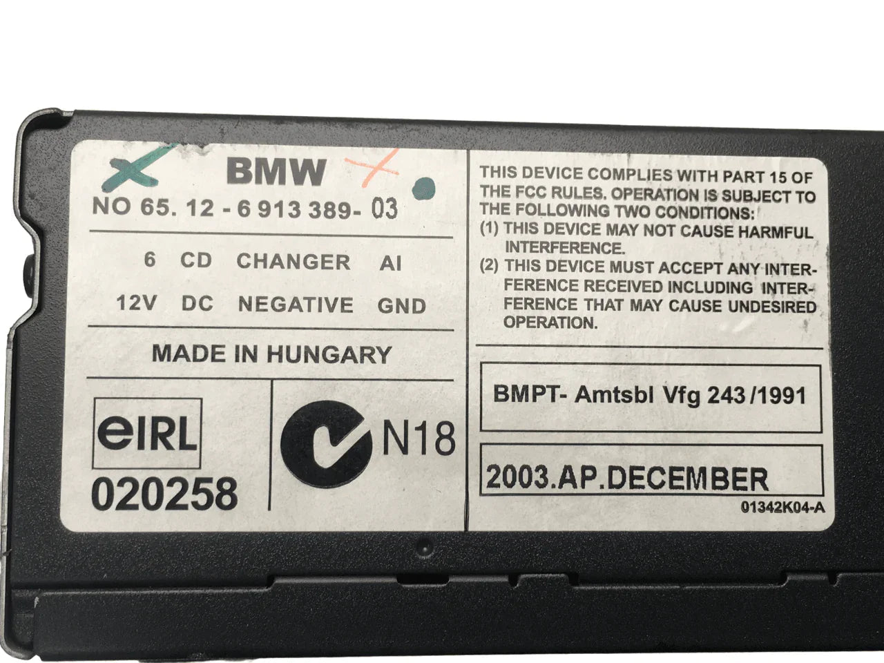 Cambiador CD BMW 6913389