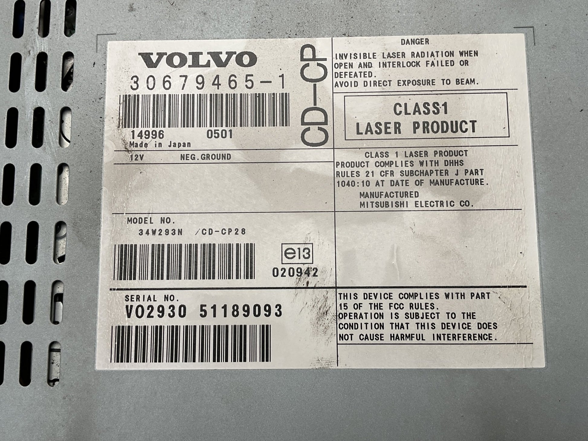 Cambiador CD Volvo XC90 I 30679465 - 30679465