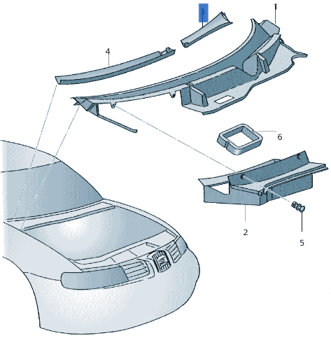 Canaleta izq Seat Leon Toledo 1M - 1M1819543C