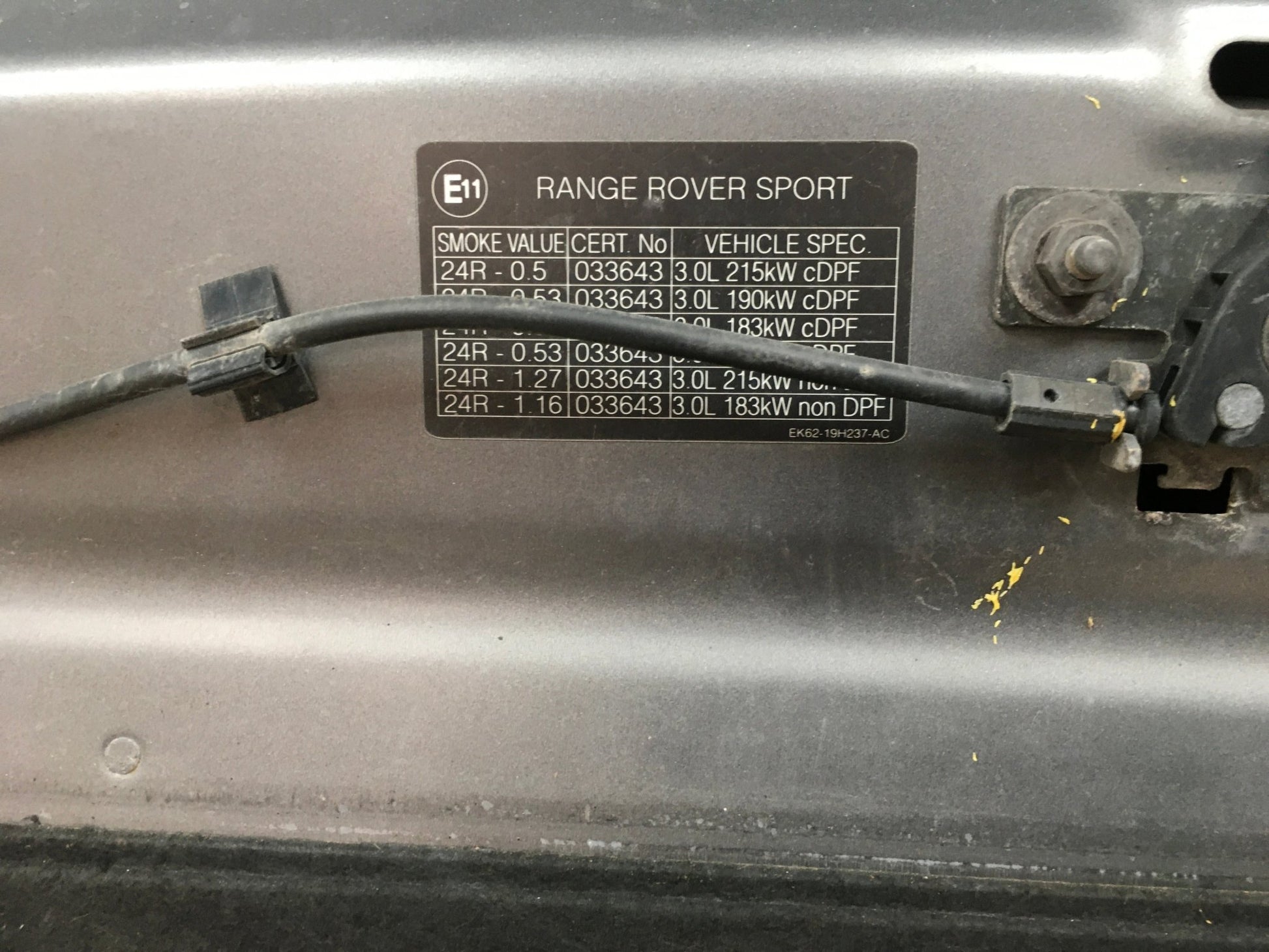 Capo Range Rover Sport L494 - GK626854A