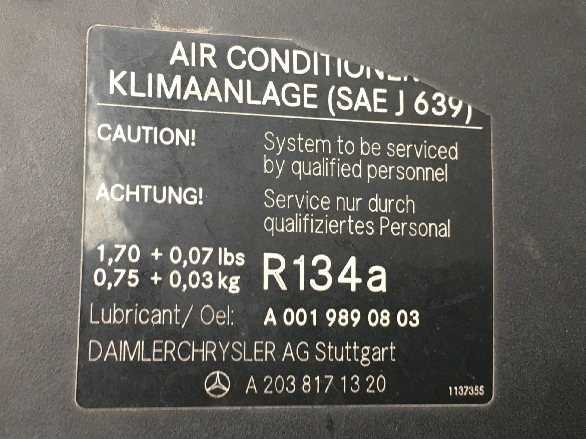 Carcasa filtro aire Mercedes C203 - A2038171320