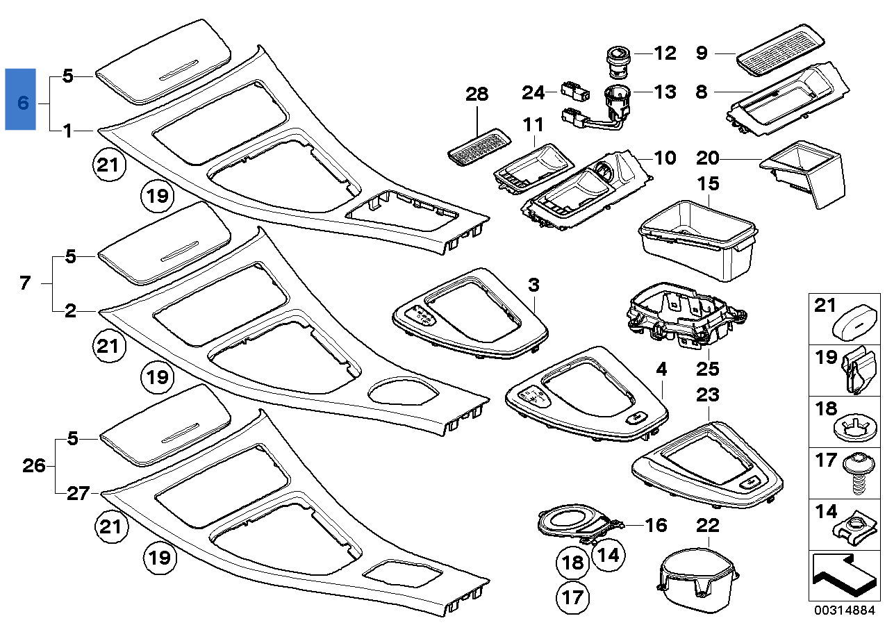Cenicero BMW E90 E92 - 7118034