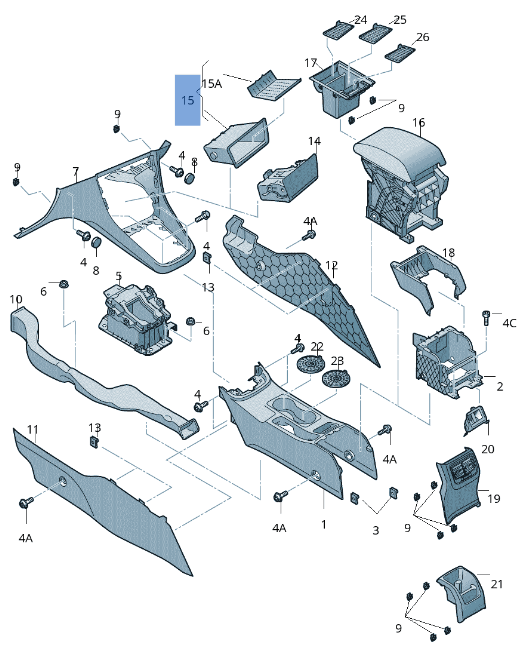 Cenicero Seat Leon III 5F - 5F1857925