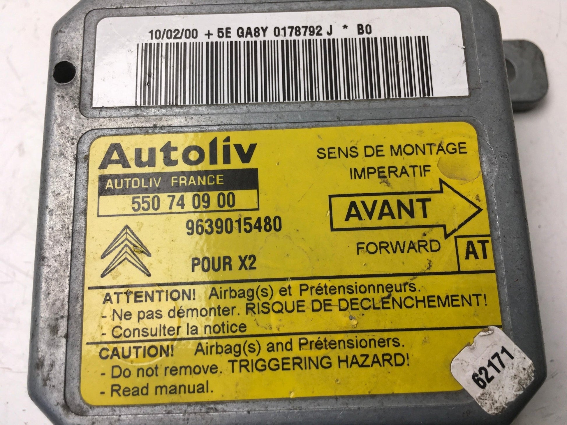 Centralita Airbag Citroen Xantia - 9639015480