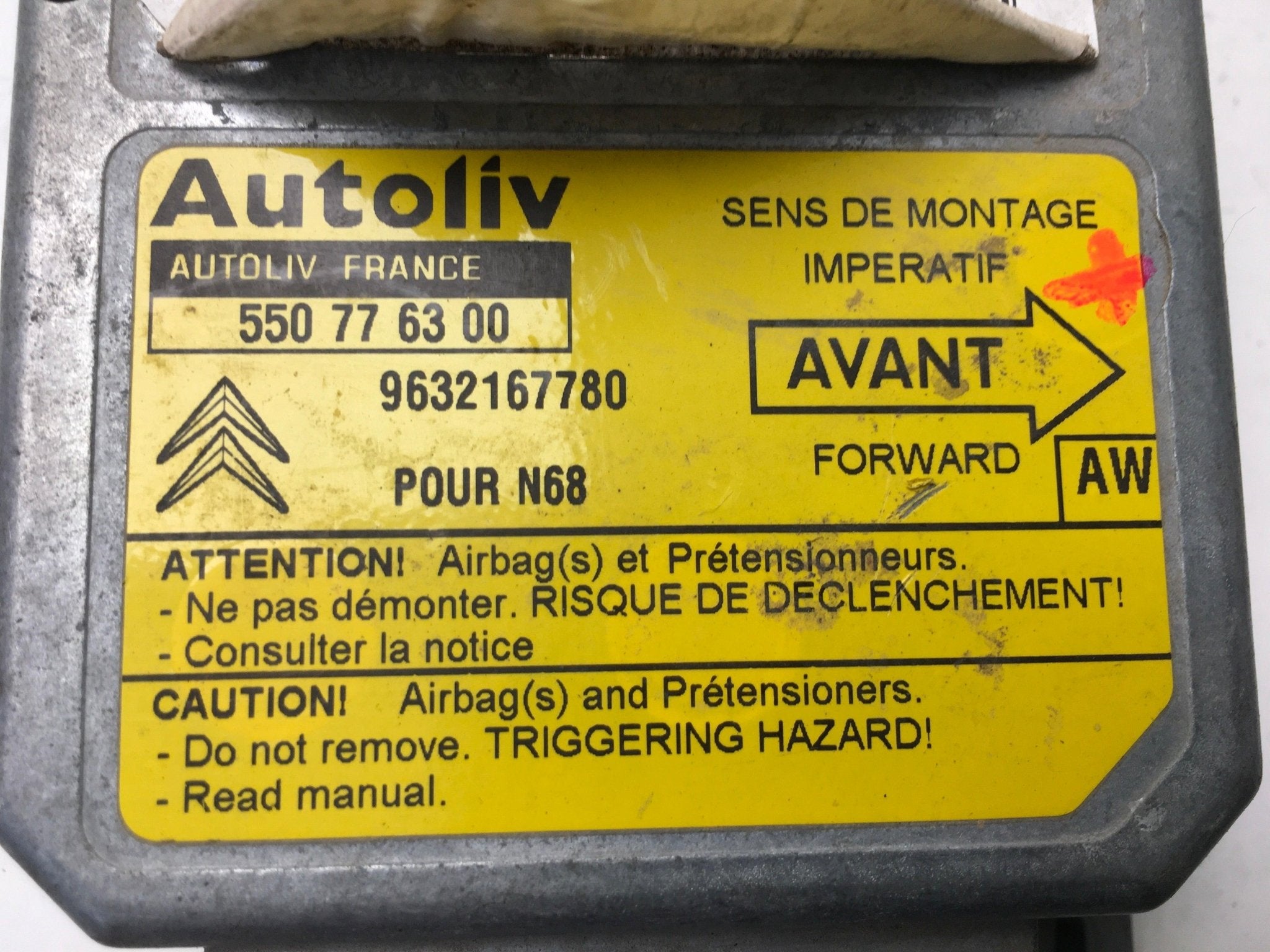 Centralita Airbag Citroen Xsara Picasso - 9632167780