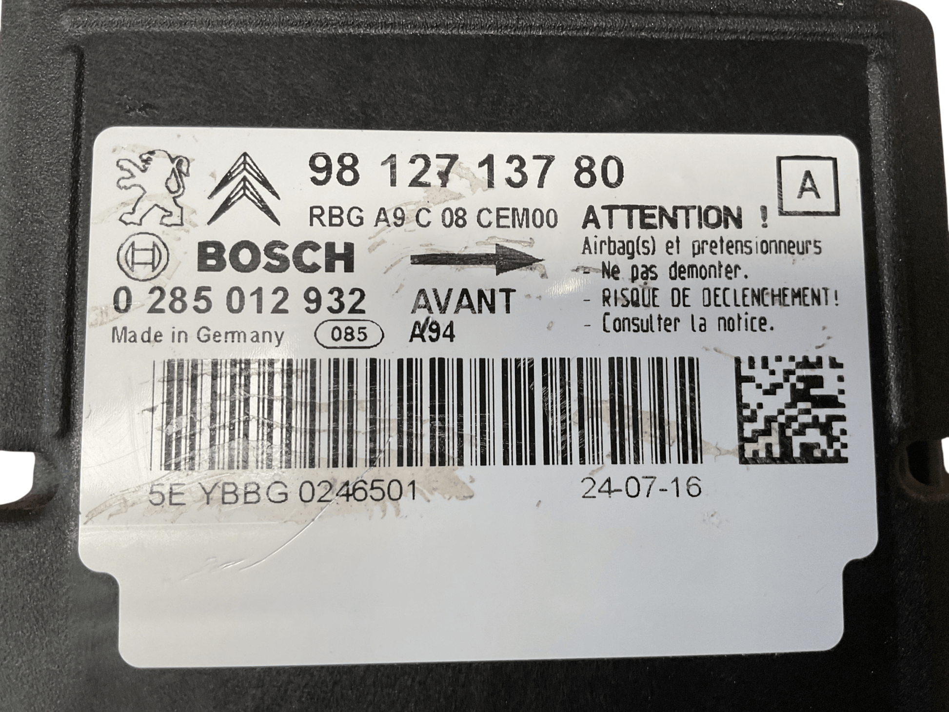 Centralita Airbag Peugeot 2008 I 13-20 - 9812713780