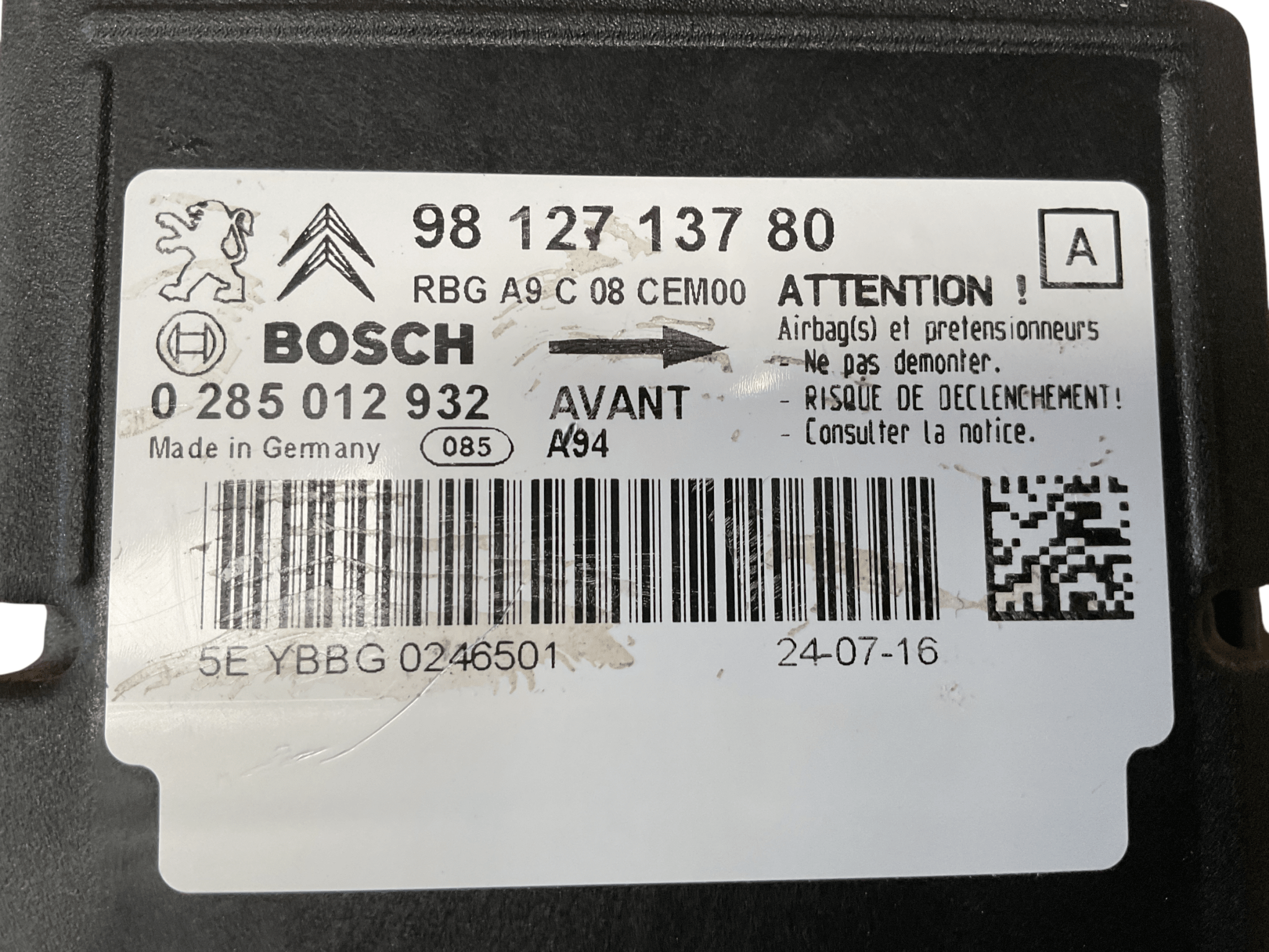 Centralita Airbag Peugeot 2008 I 13-20 - 9812713780