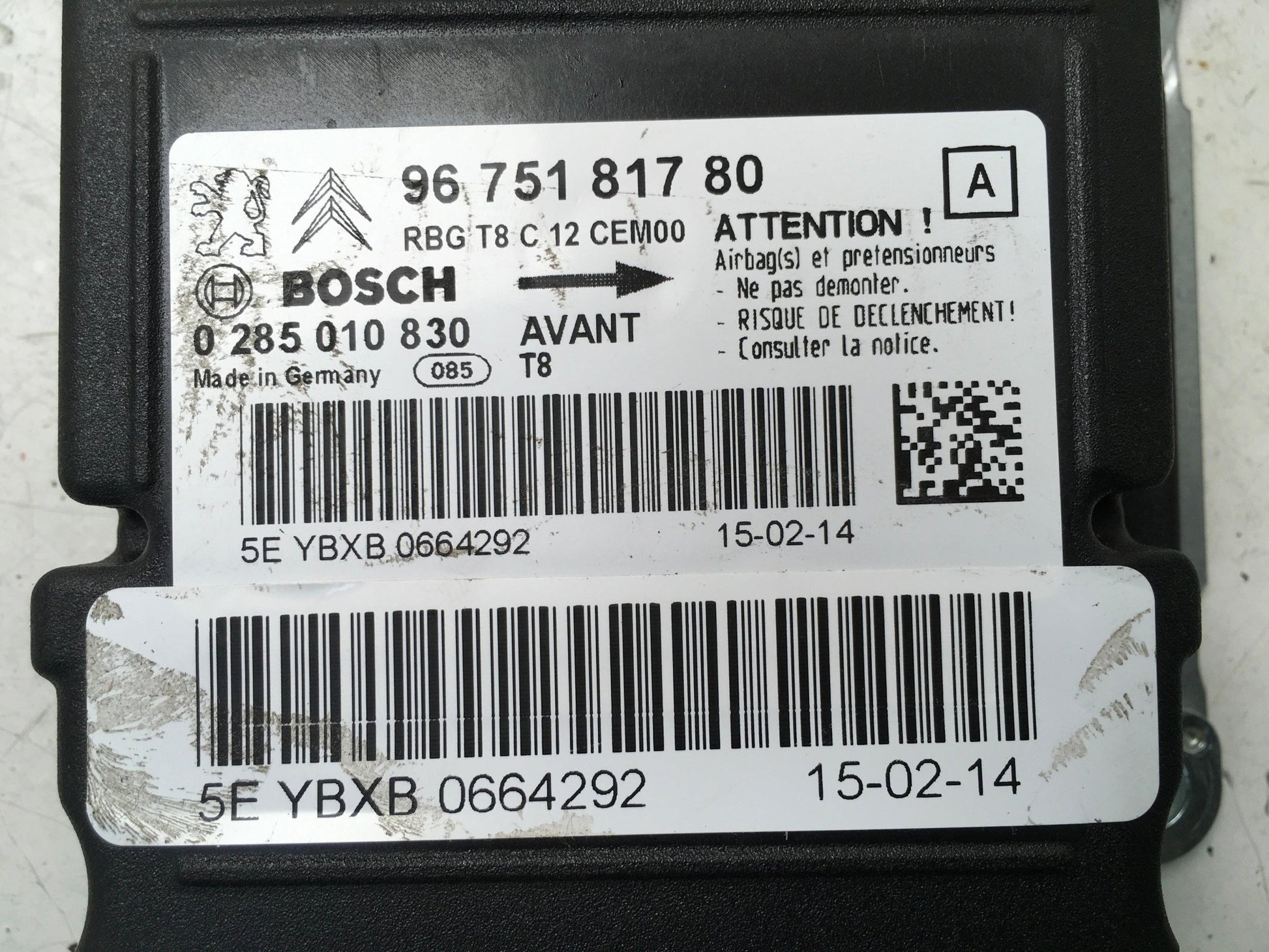 Centralita Airbag Peugeot 3008 5008 - 9675181780