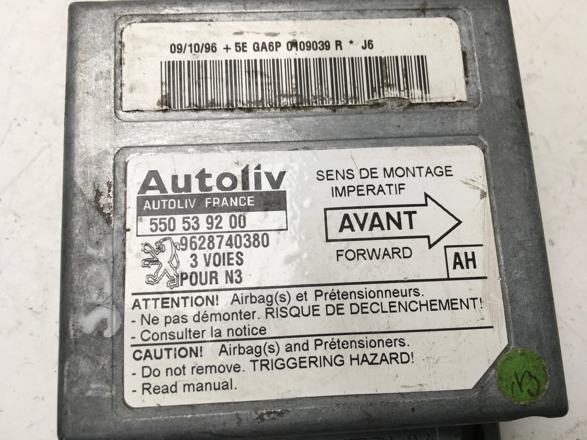 Centralita Airbag Peugeot 306 - 9628740380