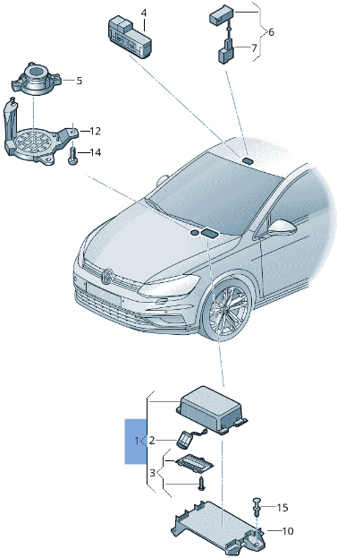 Centralita Conectividad Online VW 5WA035284B - 5WA035284B