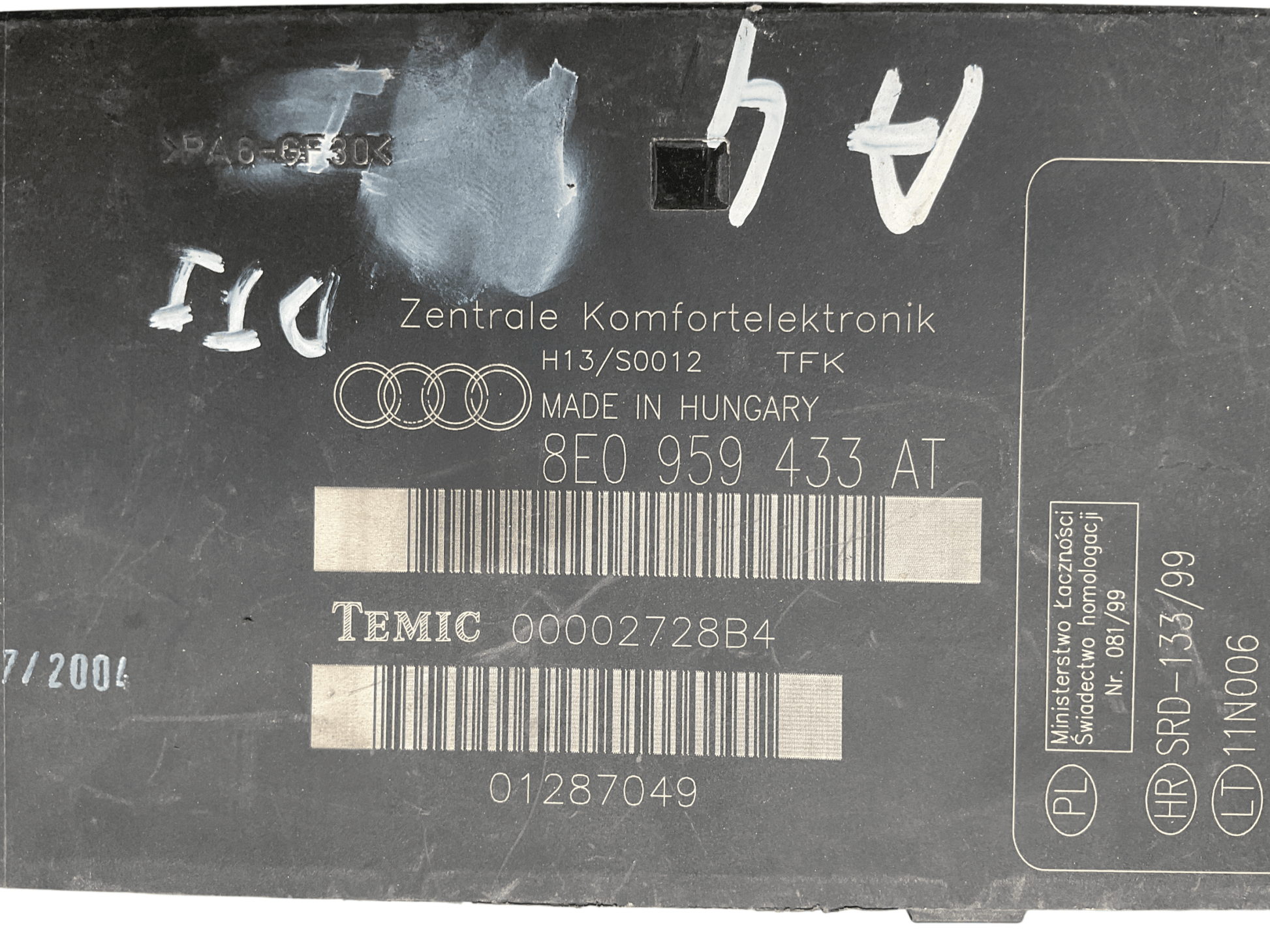 Centralita confort Audi A4 00-06 - 8E0959433
