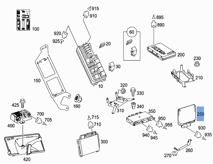 Centralita diferencial Mercedes W164 - A1645403562