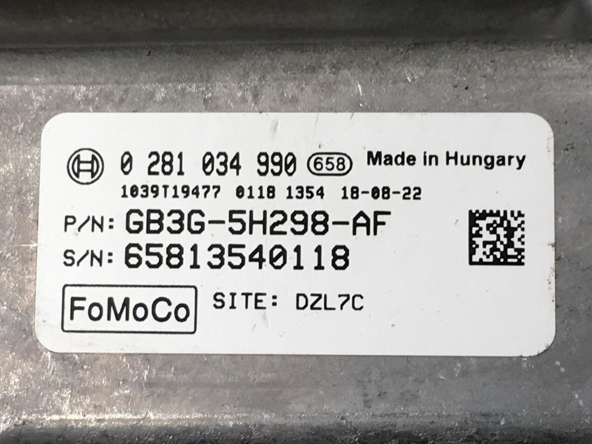 Centralita dosificador combustible Ford Ranger TKE - GB3G5H298AF