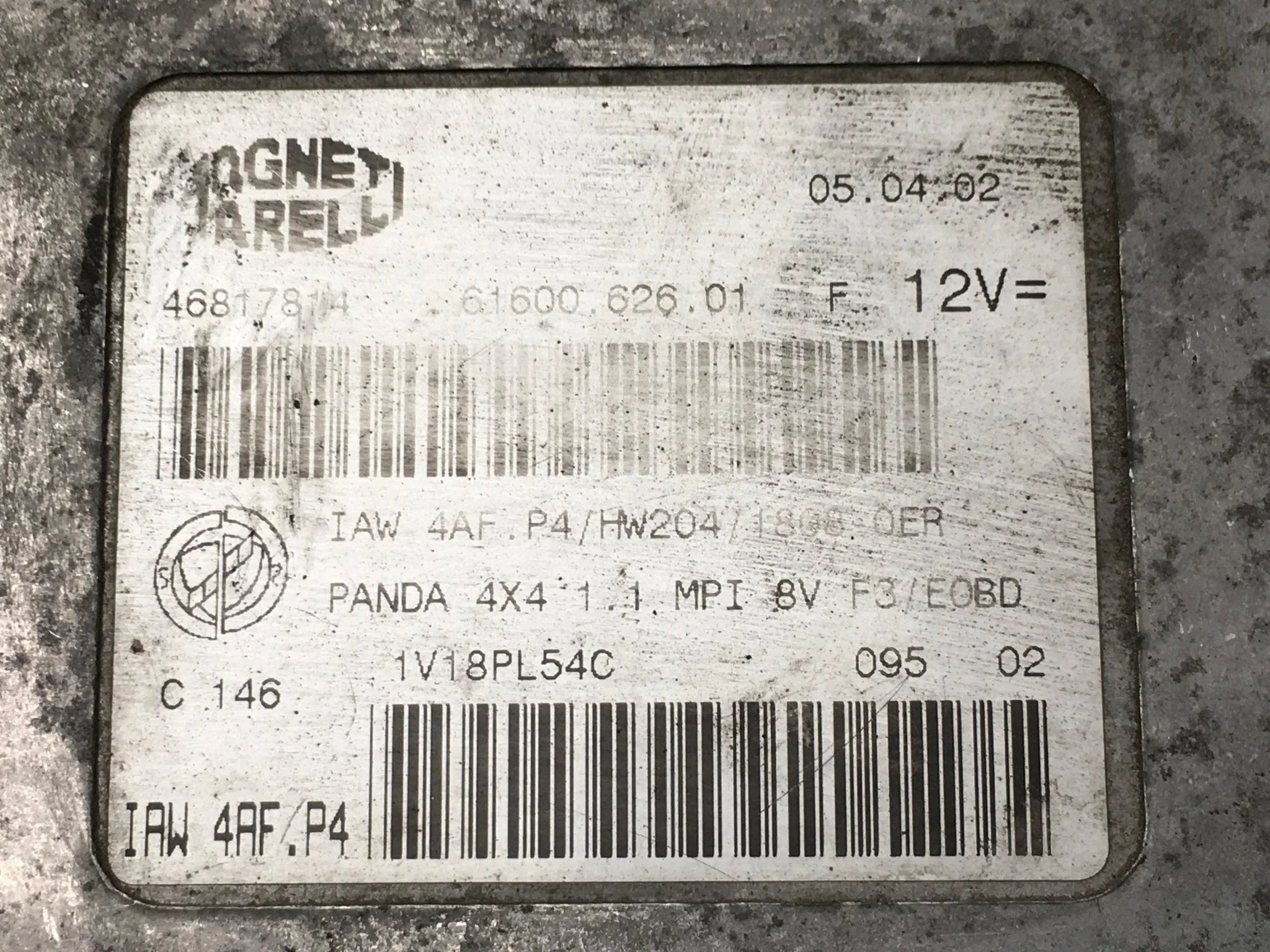 Centralita ECU motor Fiat panda 141 46817814
